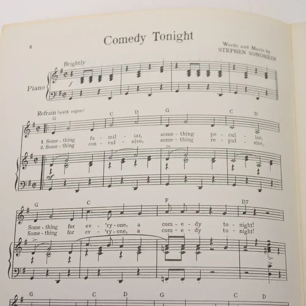 A Funny Thing Happened on the Way to the Forum Songbook Vocal Selection 1962